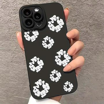Etui TPU z bawełnianym wieńcem do iPhone 15 Pro Max - czarne