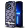 iPhone 15 Pro Max Etui DKNY Wzór w kratkę i paski - Błękit