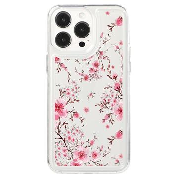 iPhone 15 Pro Max Fashion TPU Etui - Różowe kwiaty