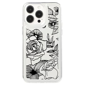 iPhone 15 Pro Max Fashion TPU Etui - Zarys róży
