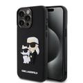 iPhone 15 Pro Max Karl Lagerfeld 3D Rubber Karl & Choupette NFT Case - czarny