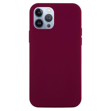 iPhone 15 Pro Max Etui z Ciekłego Silikonu - Czerwone Wino