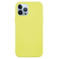 iPhone 15 Pro Max Etui z Ciekłego Silikonu - Żółty