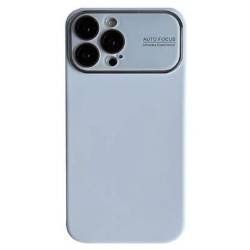 iPhone 15 Pro Max Etui z Płynnego Silikonu z Soczewką Chroniącą Szkło - Lazurowy