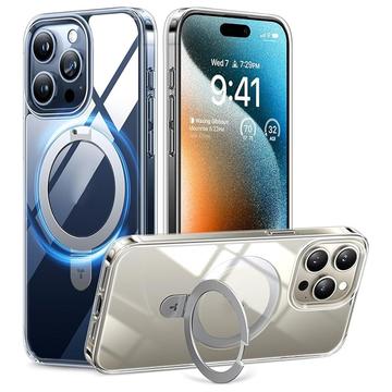 iPhone 15 Pro Max Torras Upro Ostand Clear Etui - kompatybilny z MagSafe - przezroczysty