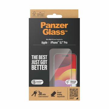 Szkło Hartowane PanzerGlass Ultra-Wide Fit EasyAligner do iPhone 15 Pro - Czarna Krawędź