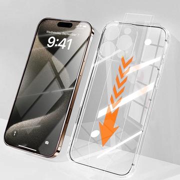 Zestaw ochronny iPhone 15 Pro Rurihai 2 w 1 - przezroczysty