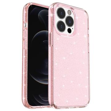 Hybrydowe Etui Stylish Glitter Series - iPhone 15 Pro – Róż