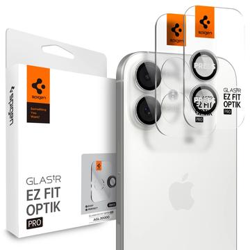 iPhone 16/16 Plus/17 Szkło Hartowane w Obiektywie Spigen Glas.tR Ez Fit Optik Pro - Srebrny