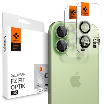 iPhone 16/16 Plus/17 Szkło Hartowane w Obiektywie Spigen Glas.tR Ez Fit Optik Pro - Zieleń