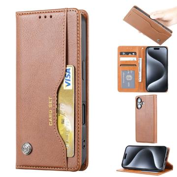 iPhone 16 Etui portfelowe na zestaw kart - brązowe