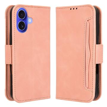 Etui portfelowe na kartę iPhone 16 - różowe
