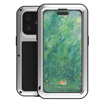 iPhone 16 Hybrydowe Etui Love Mei Powerful - Srebrny