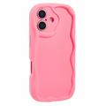 Etui TPU iPhone 16 Plus Candy Color Wavy - Ciemny Róż
