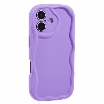 Etui TPU iPhone 16 Plus Candy Color Wavy - fioletowe