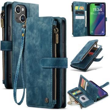 iPhone 16 Plus Wielofunkcyjne Etui-Portfel Caseme C30 - Błękit