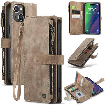 iPhone 16 Plus Wielofunkcyjne Etui-Portfel Caseme C30 - Brąz