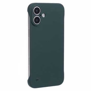 iPhone 16 Plus Bezramkowe Plastikowe Etui - Ciemna Zieleń