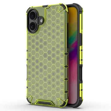 iPhone 16 Plus Hybrydowe Etui Honeycomb Armored - Zieleń