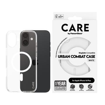 iPhone 16 Plus PanzerGlass Care Transparent Urban Combat etui - kompatybilny z MagSafe - biały