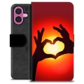 Etui Portfel Premium - iPhone 16 Plus - Sylwetka Serca