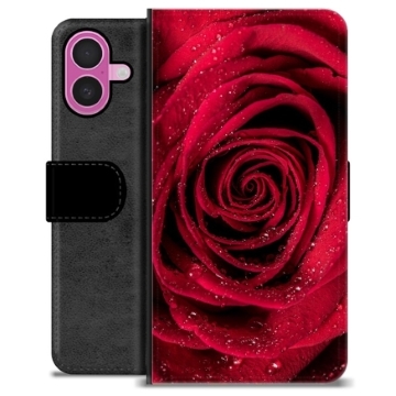 Etui Portfel Premium - iPhone 16 Plus - Róża