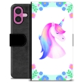 Etui Portfel Premium - iPhone 16 Plus - Jednorożec