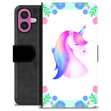 Etui Portfel Premium - iPhone 16 Plus - Jednorożec