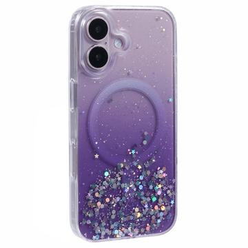 iPhone 16 Plus Etui MagSafe Sparkle Glow - fioletowe