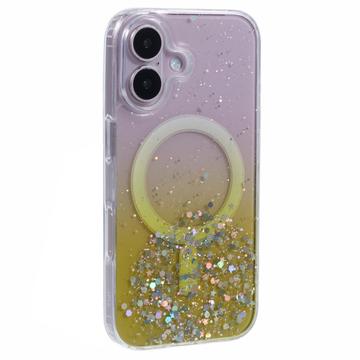 iPhone 16 Plus Etui MagSafe Sparkle Glow - żółty