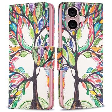 iPhone 16 Plus Etui z Portfelem z Serii Wonder - Kwiat