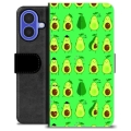 Etui Portfel Premium - iPhone 16 - Wzór Awokado