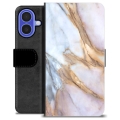 Etui Portfel Premium - iPhone 16 - Elegancki Marmur