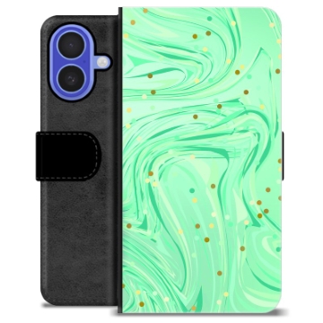 Etui Portfel Premium - iPhone 16 - Zielona Mięta