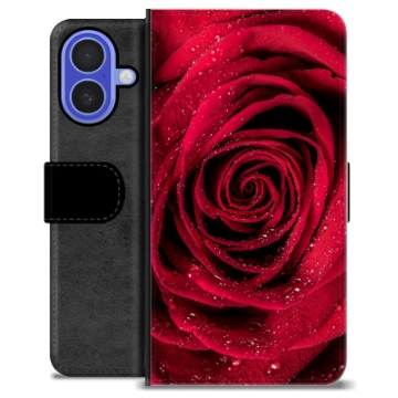 Etui Portfel Premium - iPhone 16 - Róża