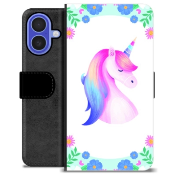 Etui Portfel Premium - iPhone 16 - Jednorożec