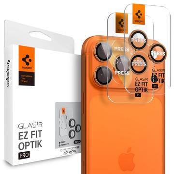 iPhone 16 Pro/16 Pro Max/17 Pro/17 Pro Max Szkło Hartowane w Obiektywie Spigen Glas.tR Ez Fit Optik Pro - Pomarańcz