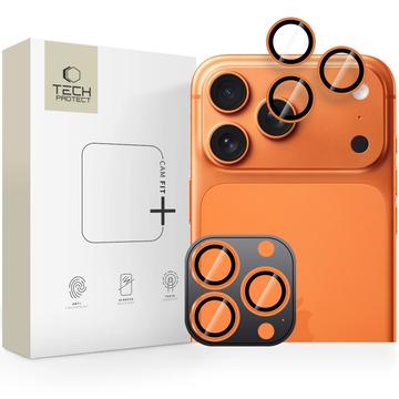 iPhone 16 Pro/16 Pro Max/17 Pro/17 Pro Max Tech-Protect Cam Ring Fit+ Obiektyw aparatu - pomarańczowy