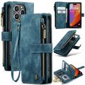 iPhone 16 Pro Wielofunkcyjne Etui-Portfel Caseme C30 - Błękit