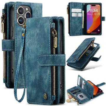 iPhone 16 Pro Wielofunkcyjne Etui-Portfel Caseme C30 - Błękit