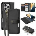 iPhone 16 Pro Dux Ducis Lawa Etui portfelowe skórzane z magnetycznym pokryciem