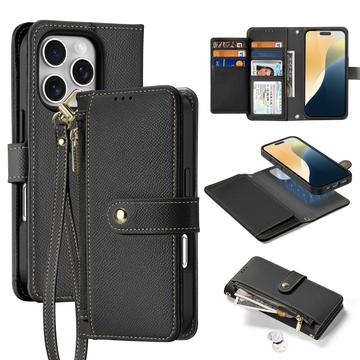 iPhone 16 Pro Dux Ducis Lawa Etui portfelowe skórzane z magnetycznym pokryciem