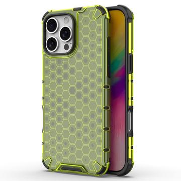 iPhone 16 Pro Hybrydowe Etui Honeycomb Armored - Zieleń