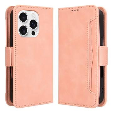 Etui portfelowe na karty iPhone 16 Pro Max - różowe