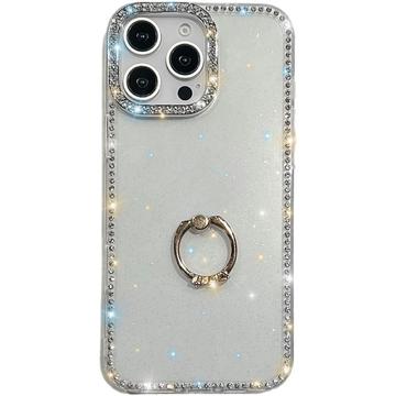 iPhone 16 Pro Max CrystalGlow Hybrydowe etui z uchwytem na pierścień - przezroczysty