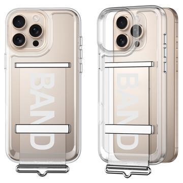 iPhone 16 Pro Max Etui z paskiem GKK- srebrne / przezroczyste
