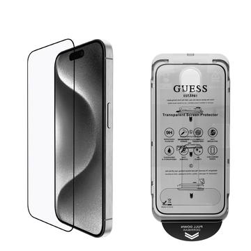 Ochraniacz ekranu iPhone 16 Pro Max Guess 2.5D ze szkła hartowanego - 9H - czarna krawędź