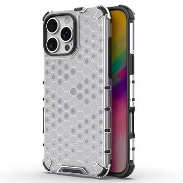 iPhone 16 Pro Max Hybrydowe Etui Honeycomb Armored - Szary