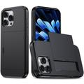 iPhone 16 Pro Max Hybrydowe Etui z Wysuwaną Kieszenią na Kartę