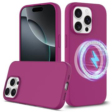 iPhone 16 Pro Max Etui z Płynnego Silikonu - kompatybilne z MagSafe - Fiolet